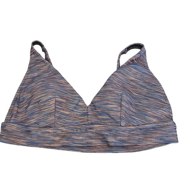 Aerie the scoop swim top ribbed blue and pink size XL - Picture 1 of 6